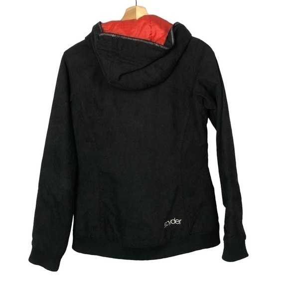 Spyder Black Vicious Corduroy Full Zip Ski Winter Jacket XS - Picture 2 of 5